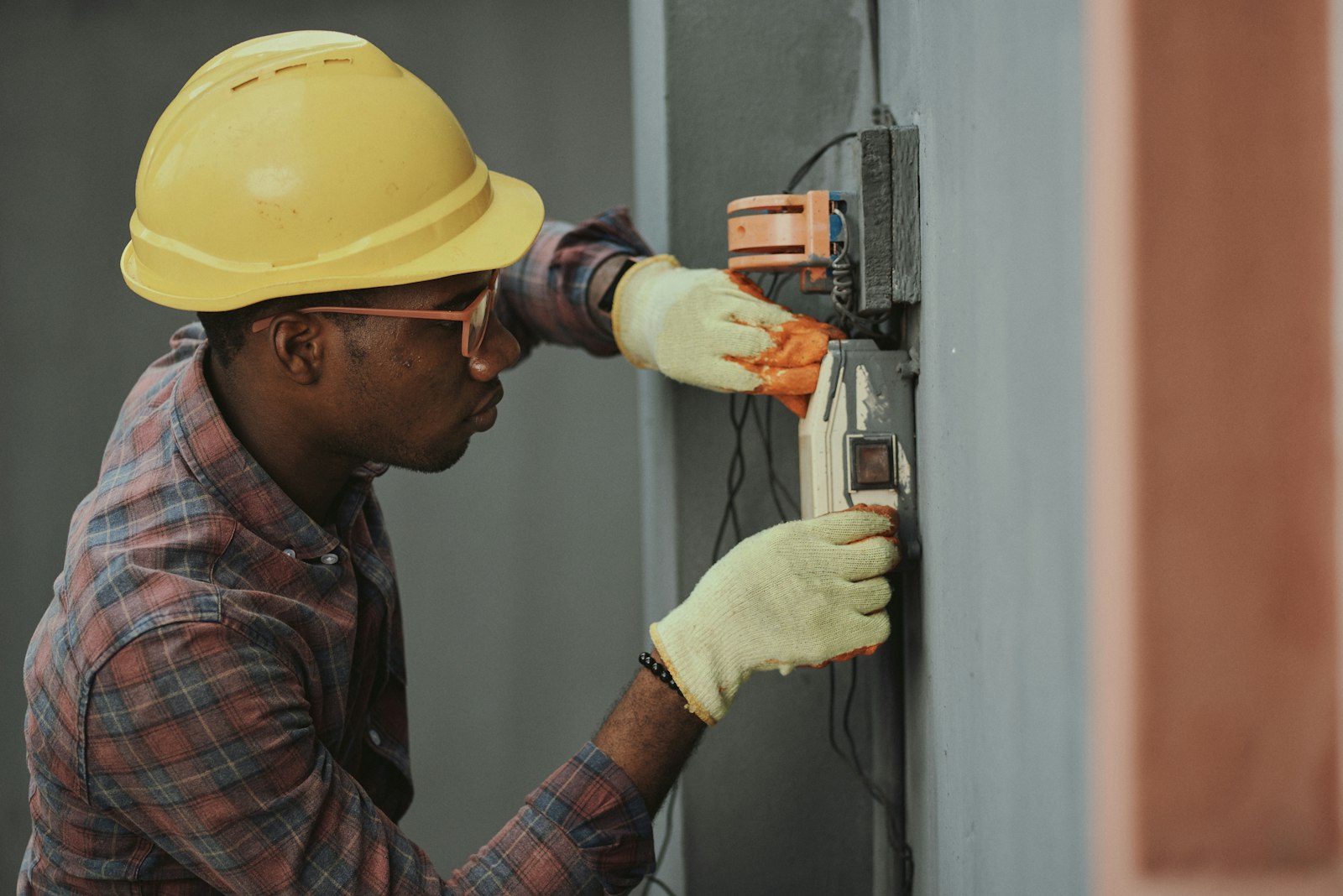 Contractor at work on a job site